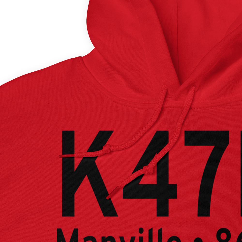 Central Jersey Regional Airport (K47N) ICAO Hoodie Sweatshirt 