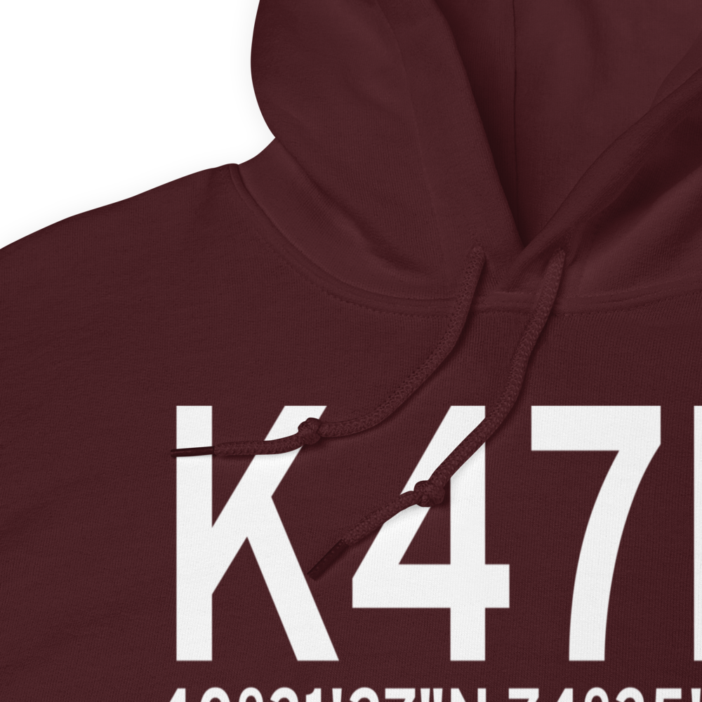 Central Jersey Regional Airport (K47N) ICAO Hoodie Sweatshirt 
