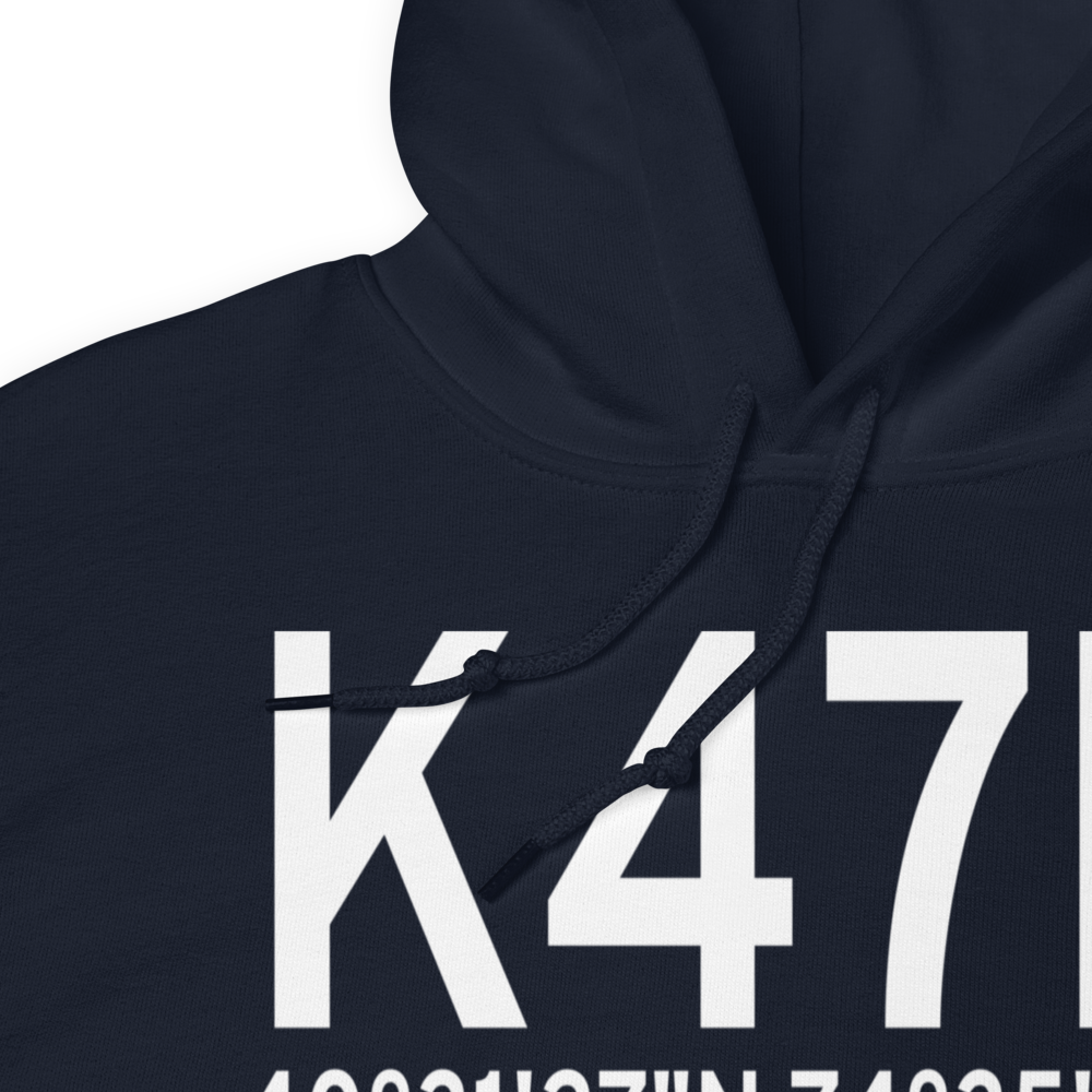 Central Jersey Regional Airport (K47N) ICAO Hoodie Sweatshirt 