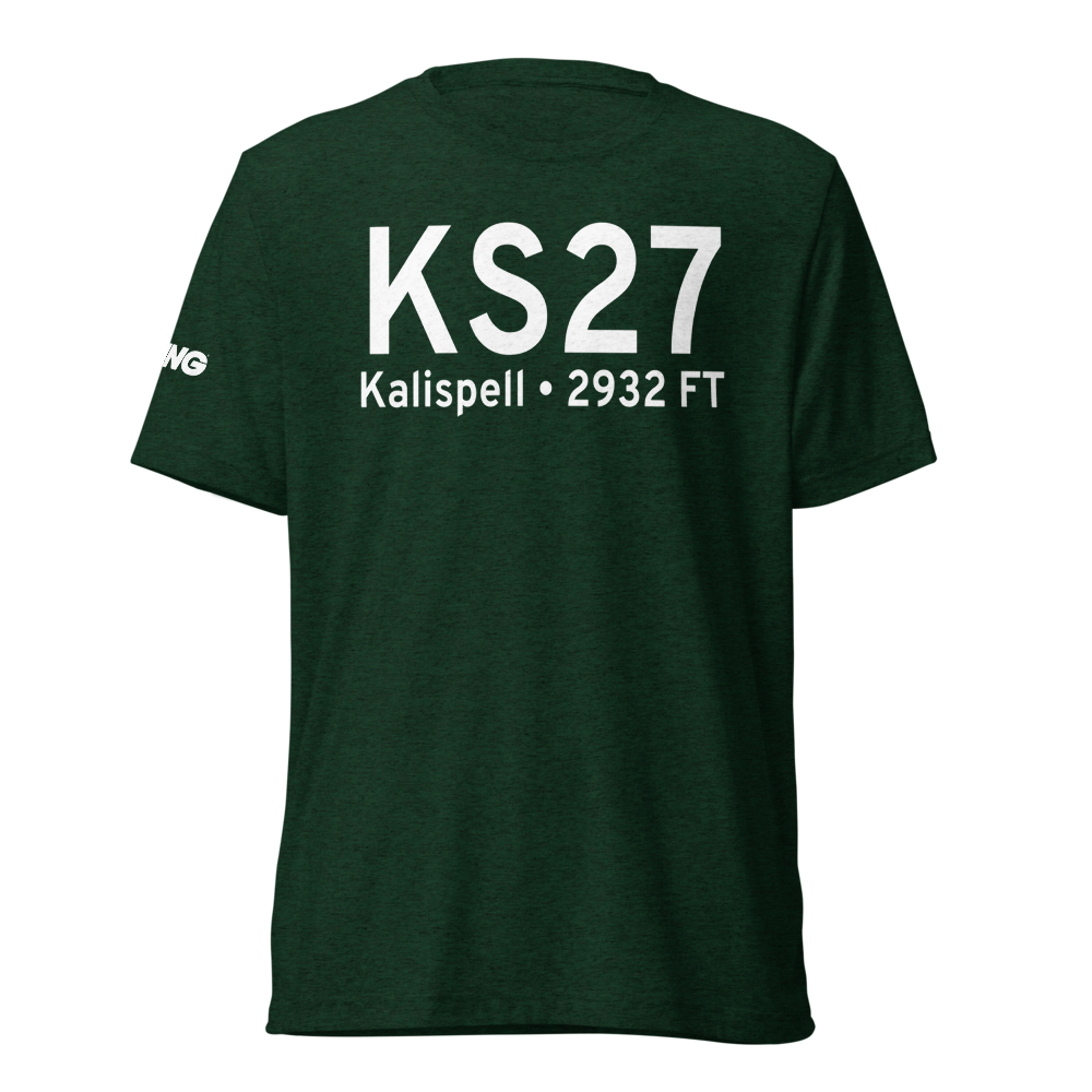 Kalispell City Airport (KS27) ICAO Tri-blend T-Shirt 