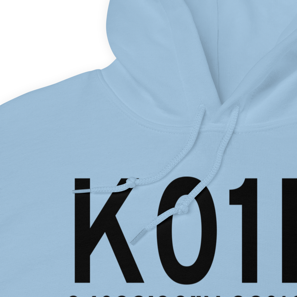 Tishomingo County Airport (K01M) ICAO Hoodie Sweatshirt 