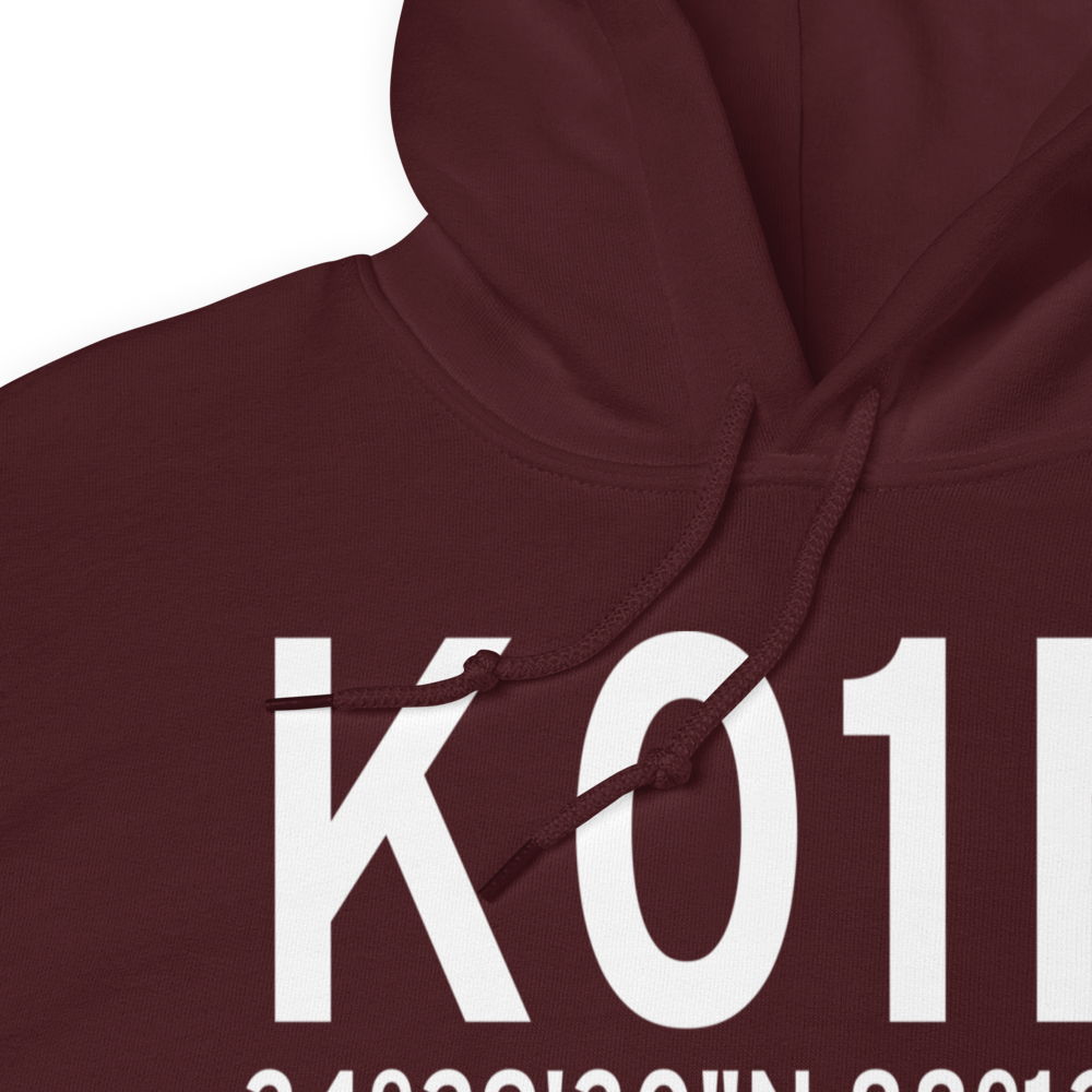 Tishomingo County Airport (K01M) ICAO Hoodie Sweatshirt 