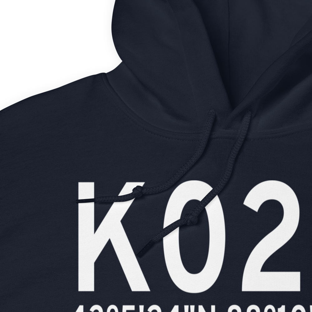 Capitol Airport (K02C) ICAO Hoodie Sweatshirt 