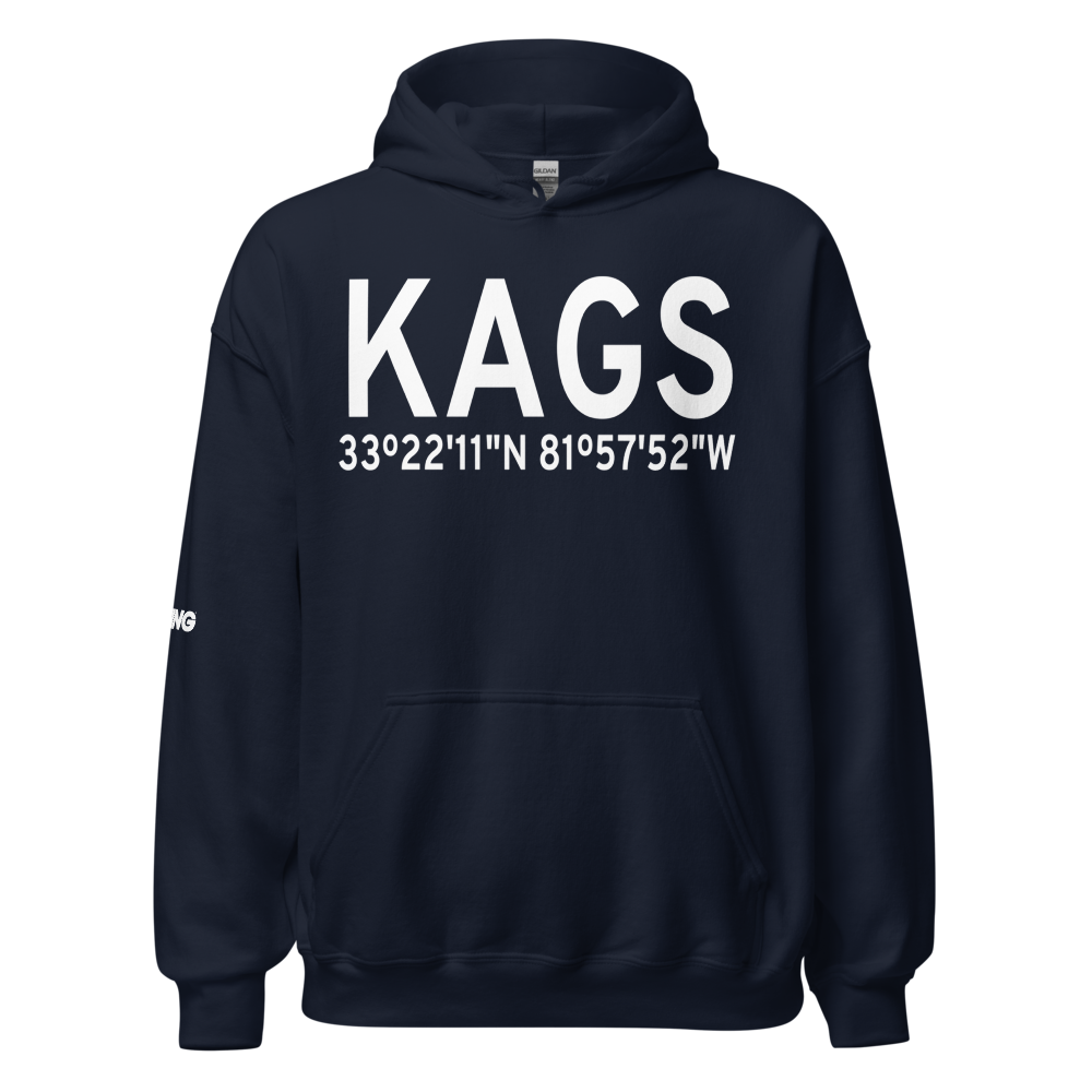 Augusta Regional At Bush Field (KAGS) ICAO Hoodie Sweatshirt 