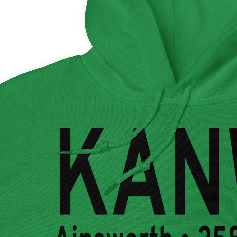 Ainsworth Regional Airport (KANW) ICAO Hoodie Sweatshirt 