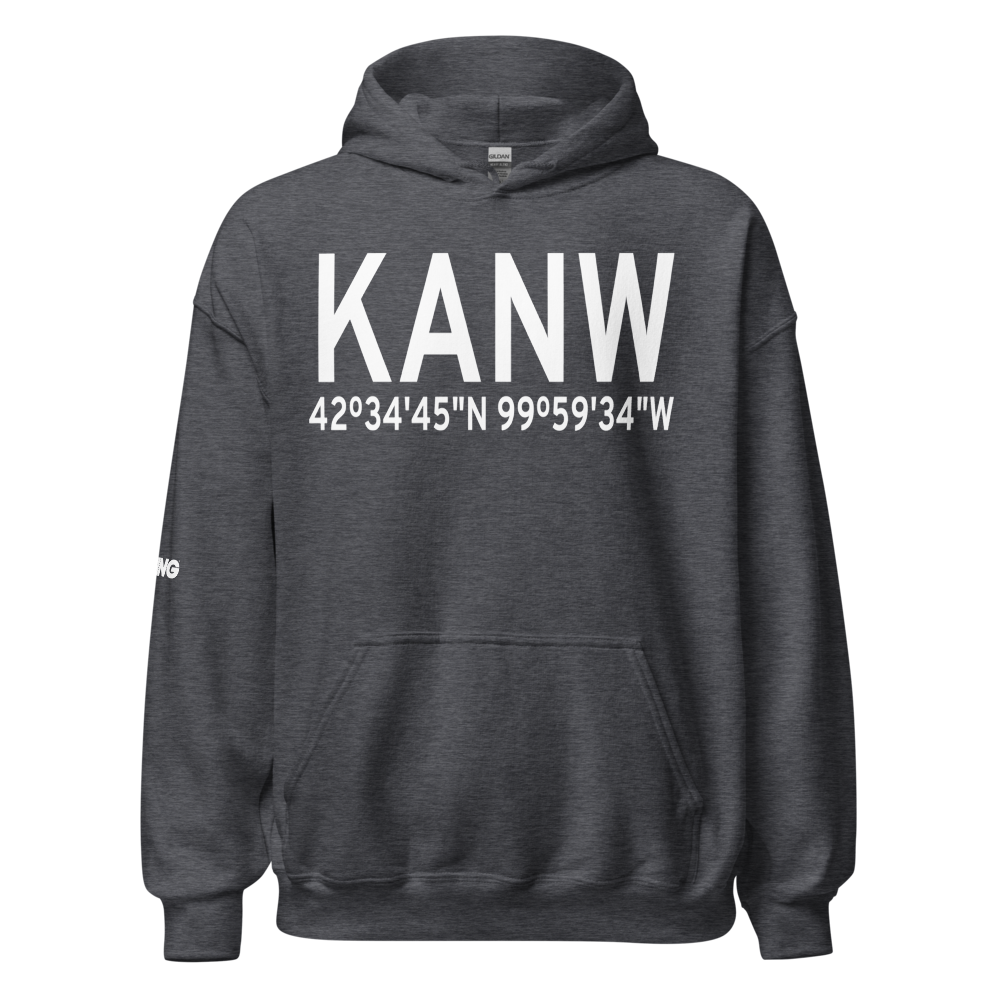 Ainsworth Regional Airport (KANW) ICAO Hoodie Sweatshirt 