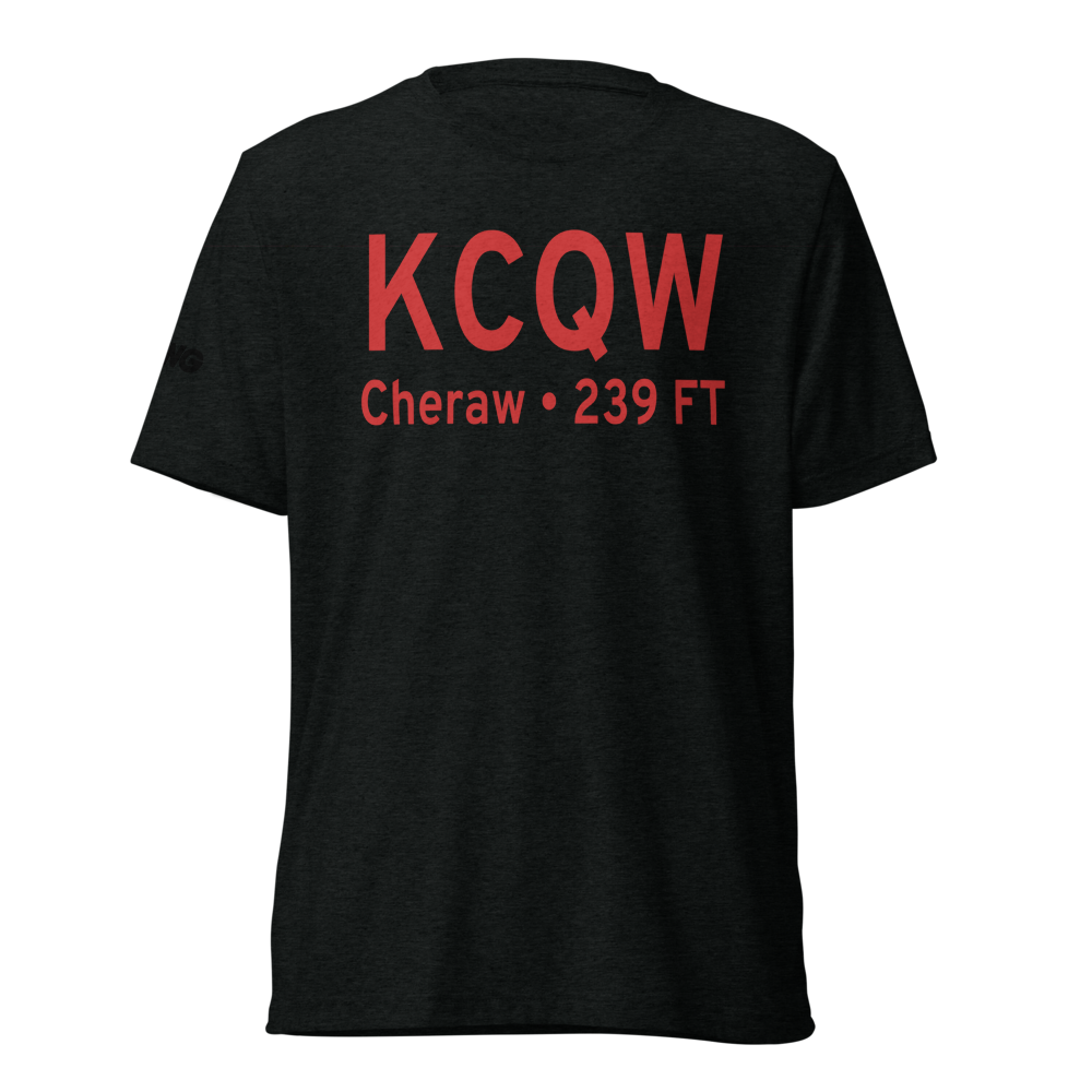 Cheraw Municipal Airport/Lynch Bellinger Field (KCQW) ICAO Tri-blend T-Shirt 