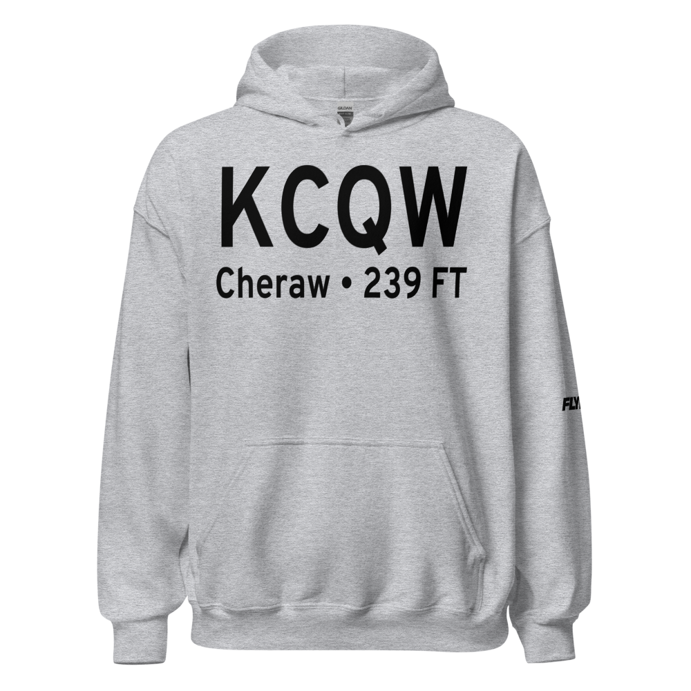 Cheraw Municipal Airport/Lynch Bellinger Field (KCQW) ICAO Hoodie Sweatshirt 