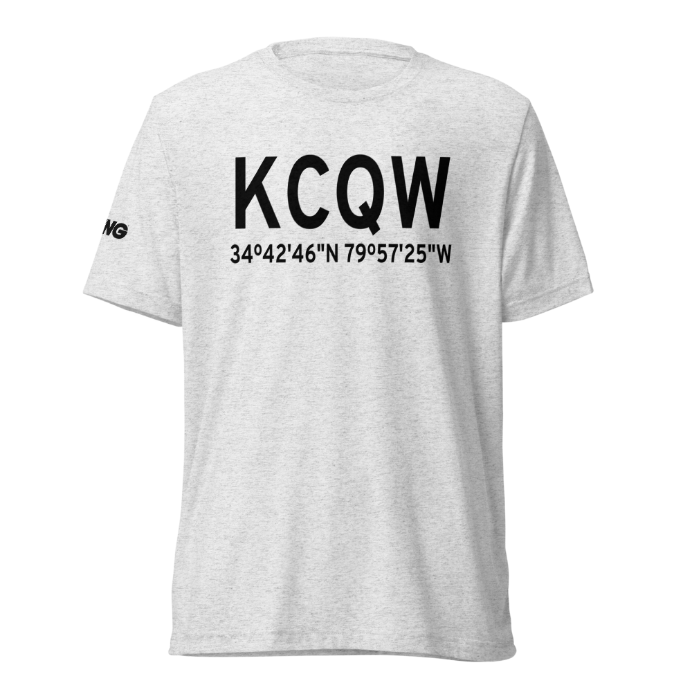 Cheraw Municipal Airport/Lynch Bellinger Field (KCQW) ICAO Tri-blend T-Shirt 