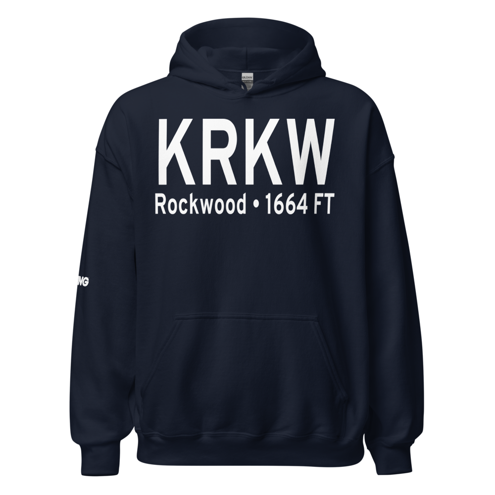 Rockwood Municipal Airport (KRKW) ICAO Hoodie Sweatshirt 