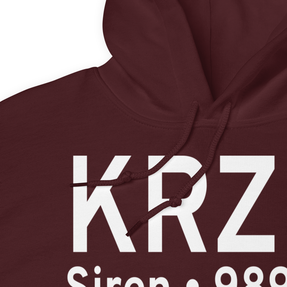 Burnett County Airport (KRZN) ICAO Hoodie Sweatshirt 