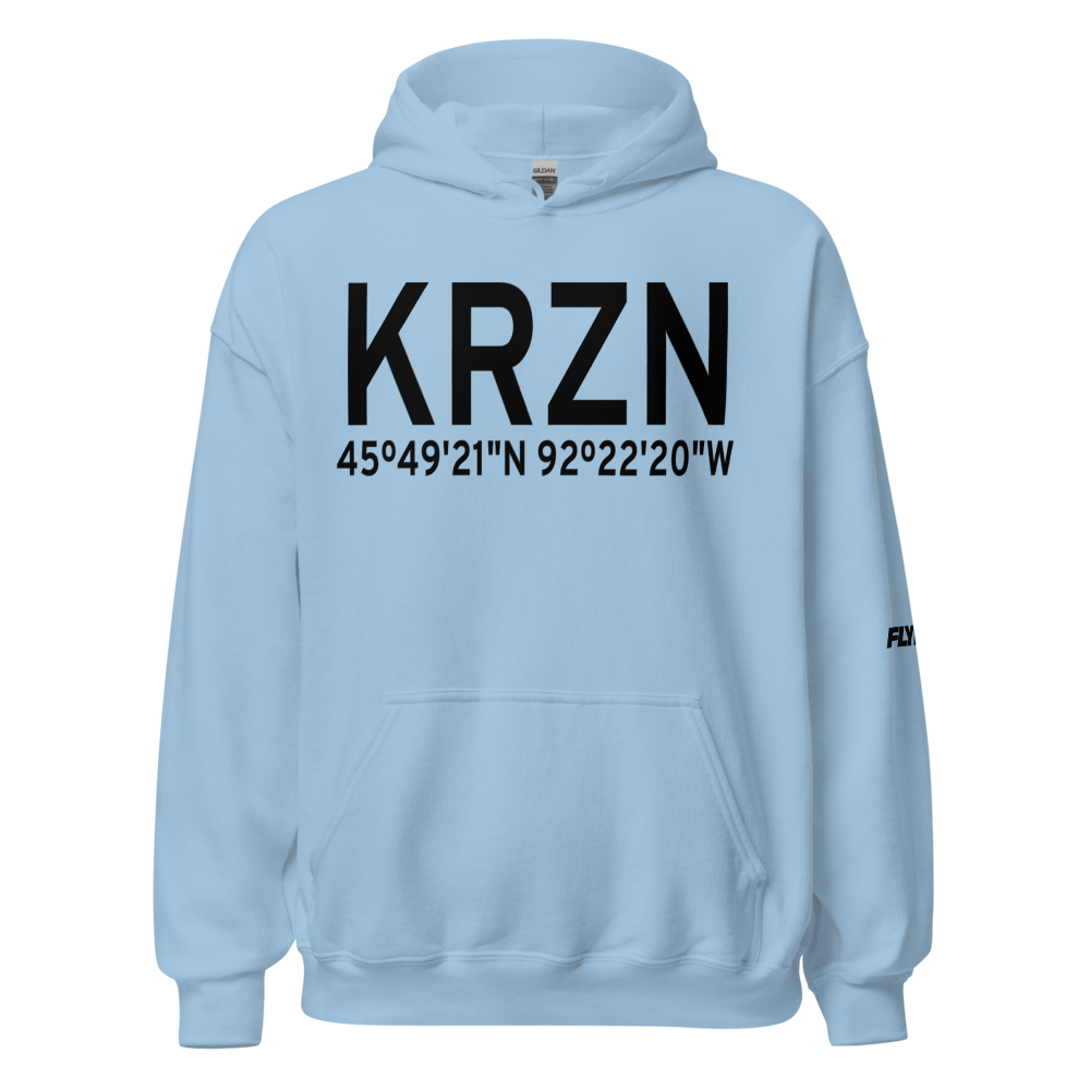 Burnett County Airport (KRZN) ICAO Hoodie Sweatshirt 