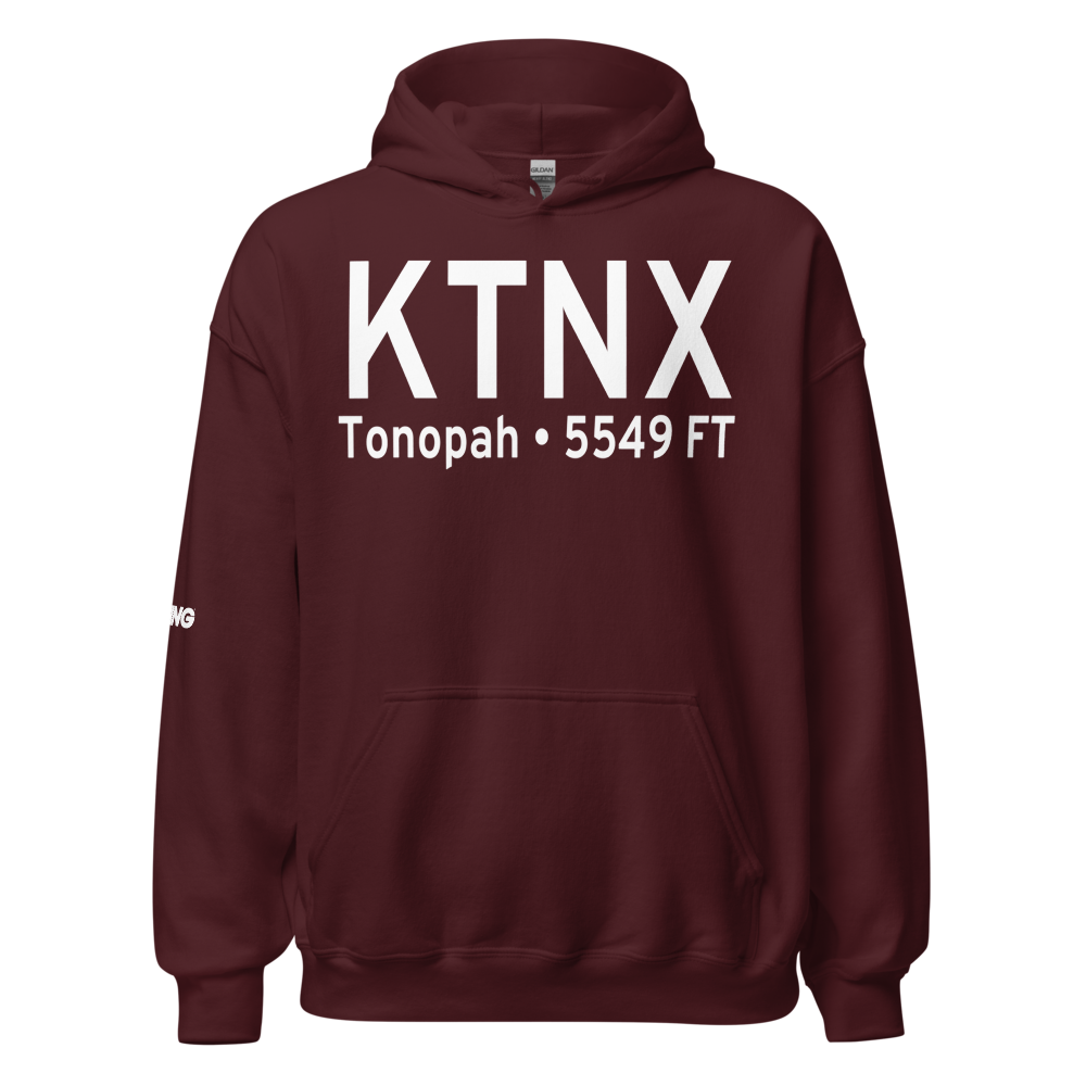 Tonopah Test Range Airport (KTNX) ICAO Hoodie Sweatshirt 