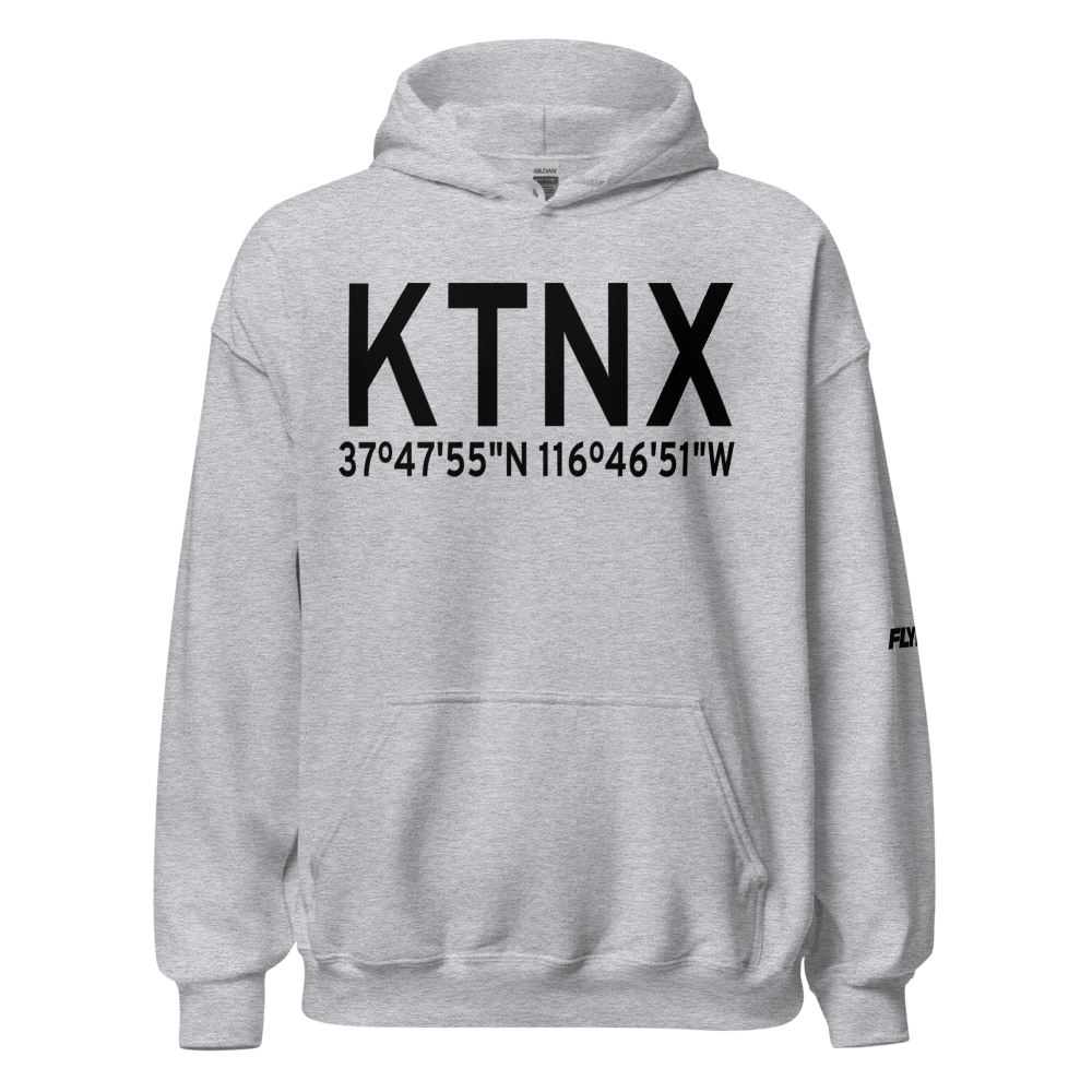 Tonopah Test Range Airport (KTNX) ICAO Hoodie Sweatshirt 