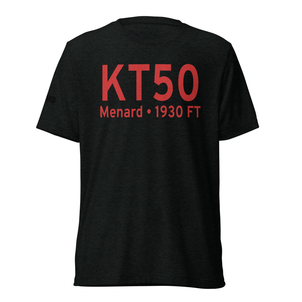 Menard County Airport (KT50) ICAO Tri-blend T-Shirt 