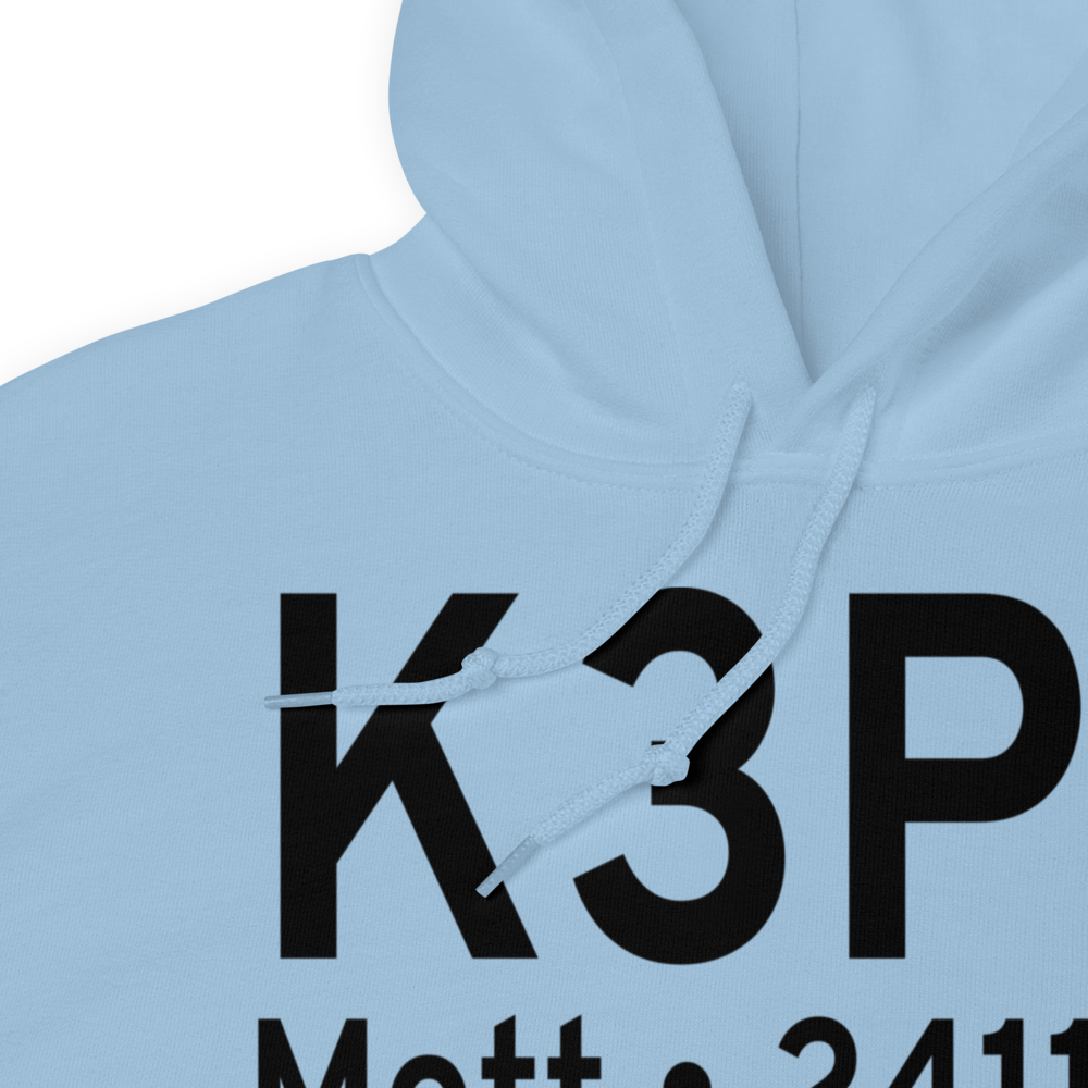 Mott Municipal Airport (K3P3) ICAO Hoodie Sweatshirt 