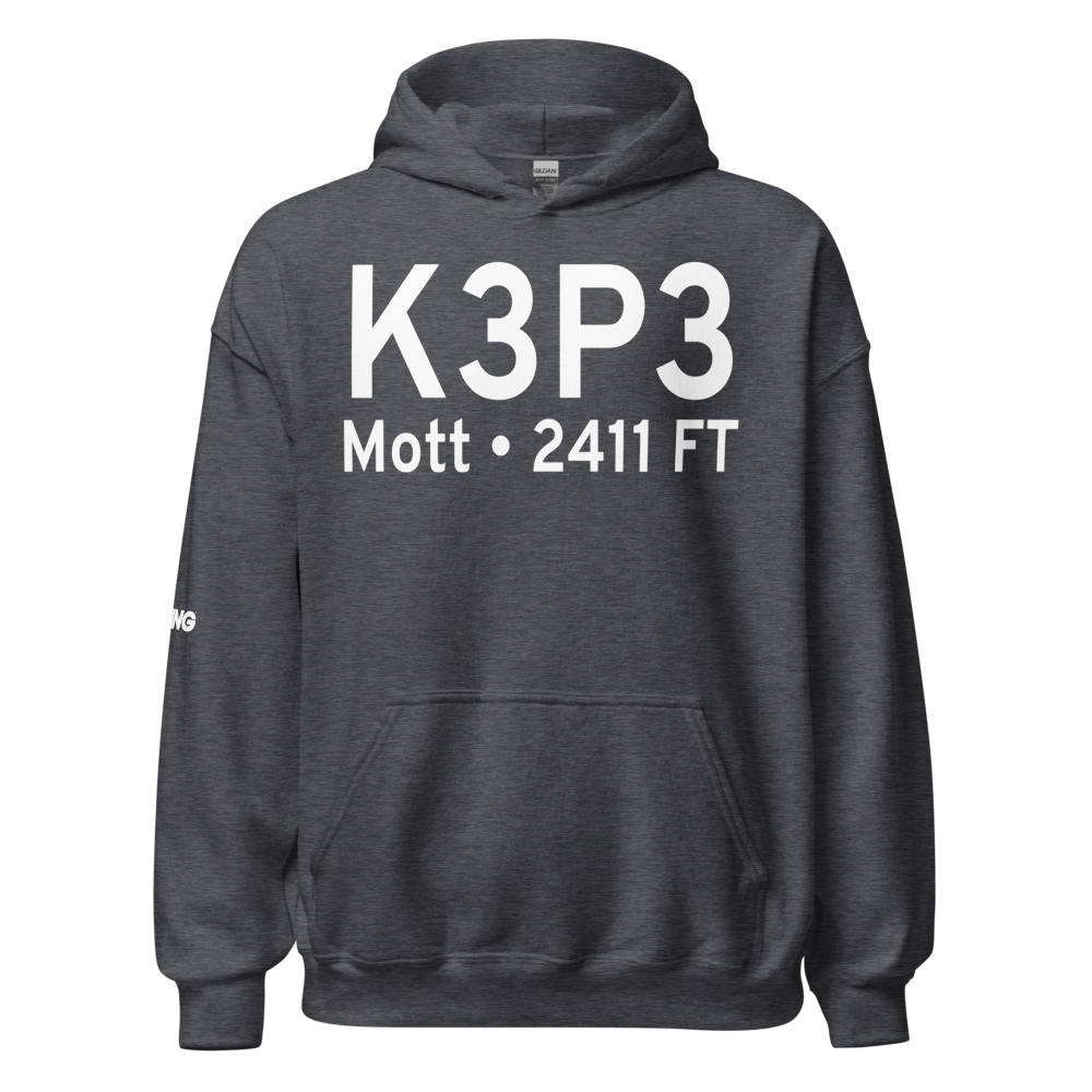 Mott Municipal Airport (K3P3) ICAO Hoodie Sweatshirt 