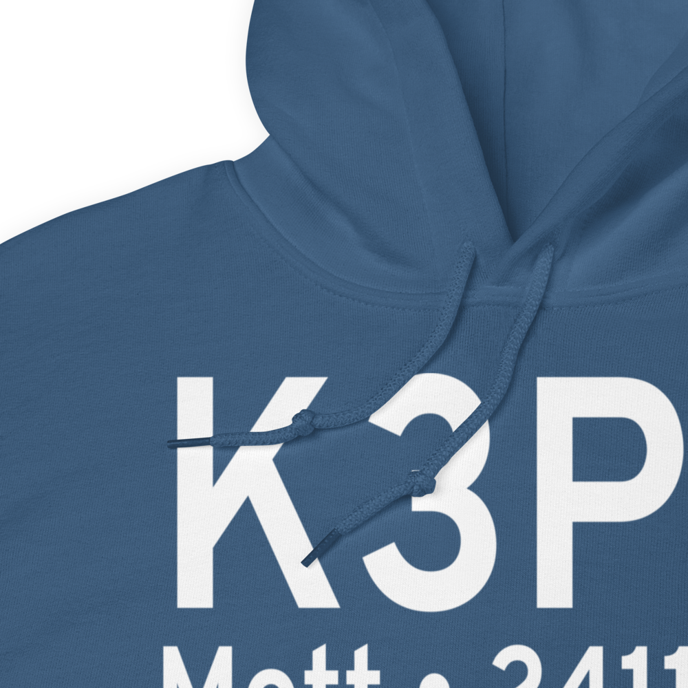 Mott Municipal Airport (K3P3) ICAO Hoodie Sweatshirt 
