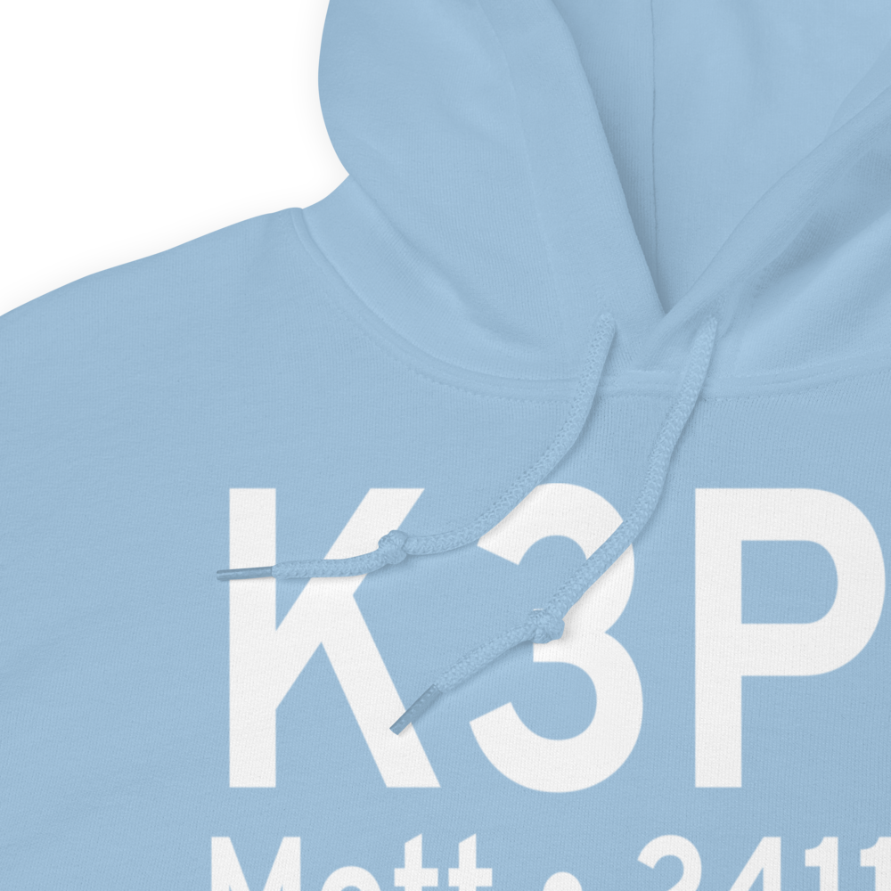 Mott Municipal Airport (K3P3) ICAO Hoodie Sweatshirt 
