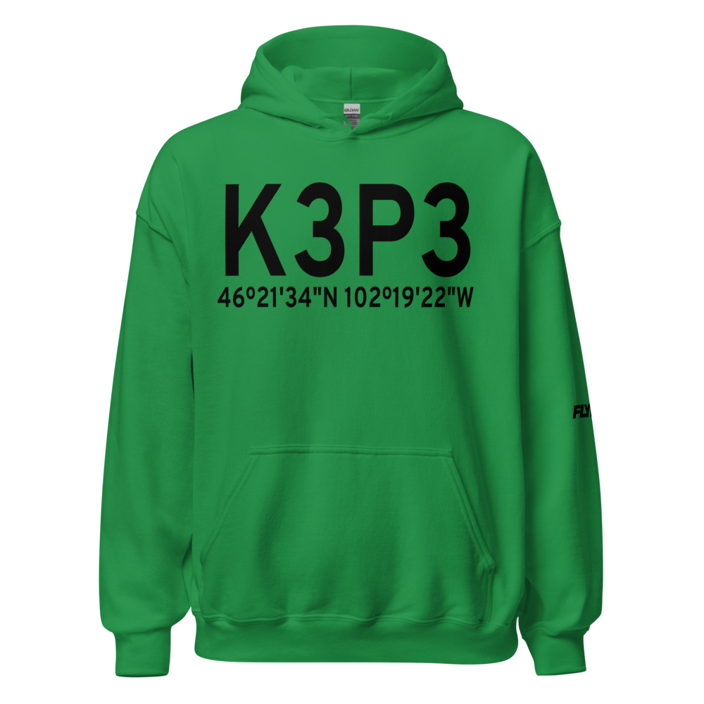 Mott Municipal Airport (K3P3) ICAO Hoodie Sweatshirt 