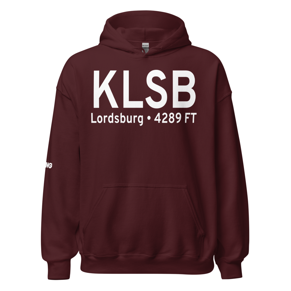 Lordsburg Municipal Airport (KLSB) ICAO Hoodie Sweatshirt 
