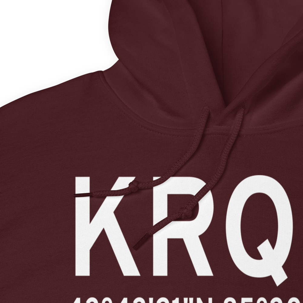Roben Hood Airport (KRQB) ICAO Hoodie Sweatshirt 