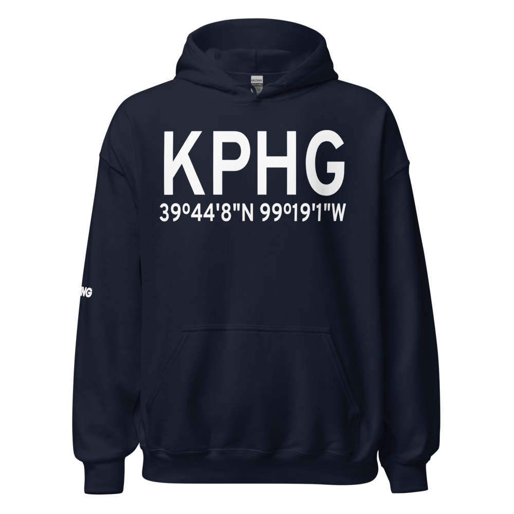 Phillipsburg Municipal Airport (KPHG) ICAO Hoodie Sweatshirt 