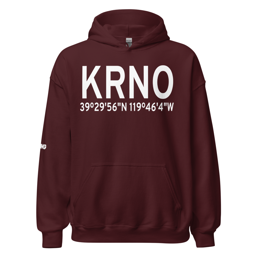 Reno Tahoe International Airport (KRNO) ICAO Hoodie Sweatshirt 