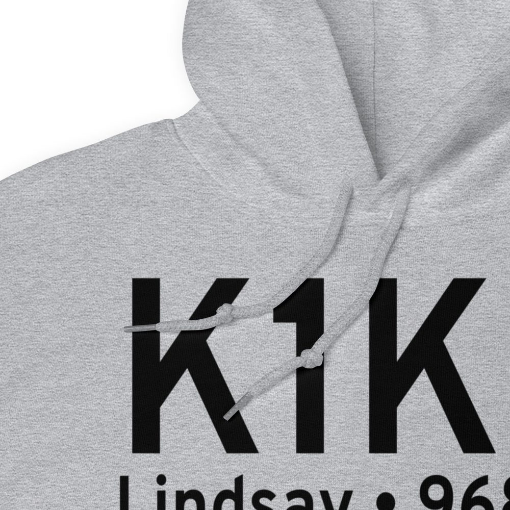 Lindsay Municipal Airport (K1K2) ICAO Hoodie Sweatshirt 
