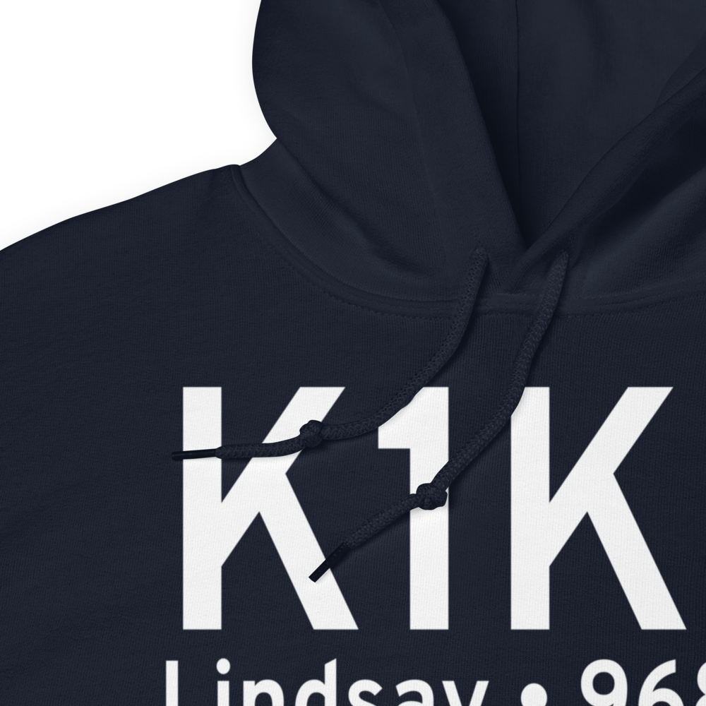 Lindsay Municipal Airport (K1K2) ICAO Hoodie Sweatshirt 