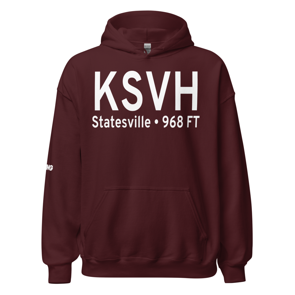Statesville Regional Airport (KSVH) ICAO Hoodie Sweatshirt 