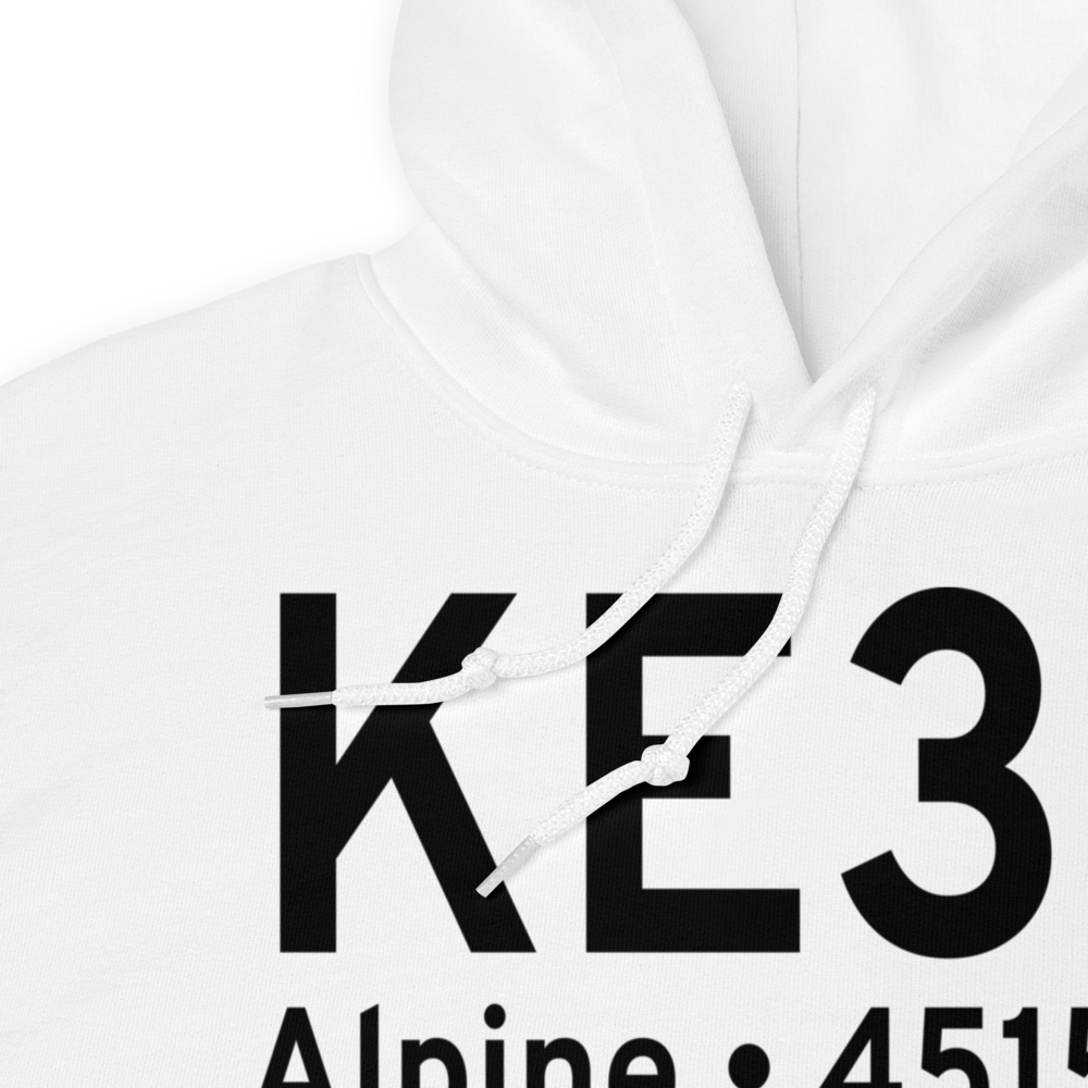 Alpine Casparis Municipal Airport (KE38) ICAO Hoodie Sweatshirt 