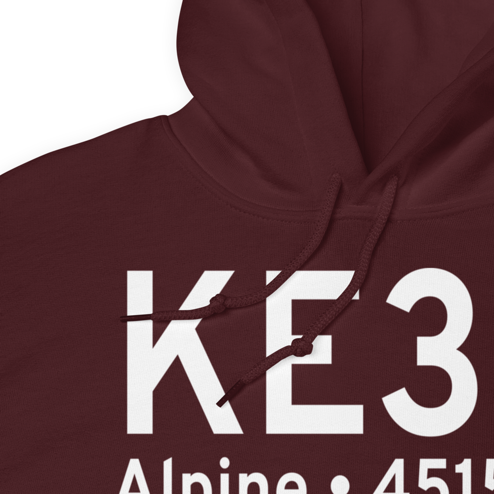 Alpine Casparis Municipal Airport (KE38) ICAO Hoodie Sweatshirt 