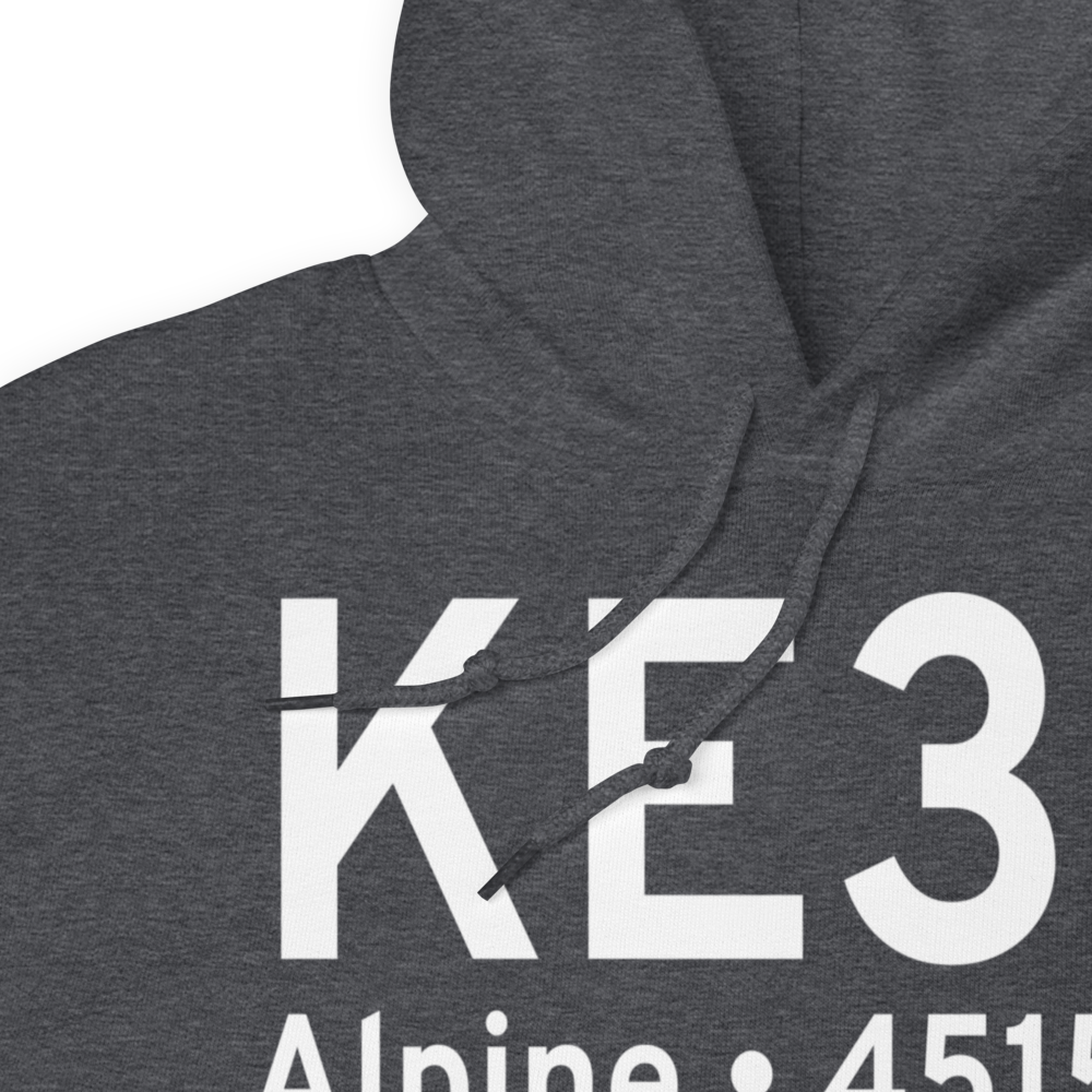 Alpine Casparis Municipal Airport (KE38) ICAO Hoodie Sweatshirt 