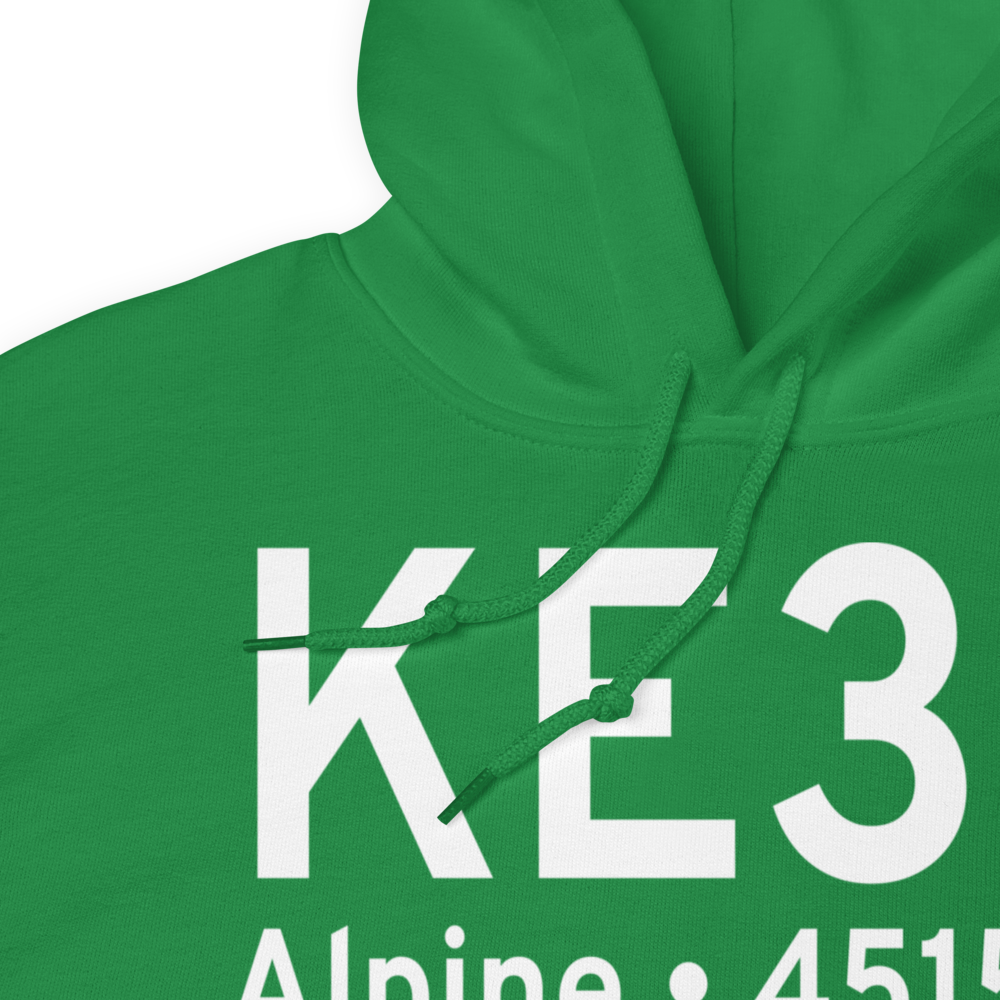 Alpine Casparis Municipal Airport (KE38) ICAO Hoodie Sweatshirt 