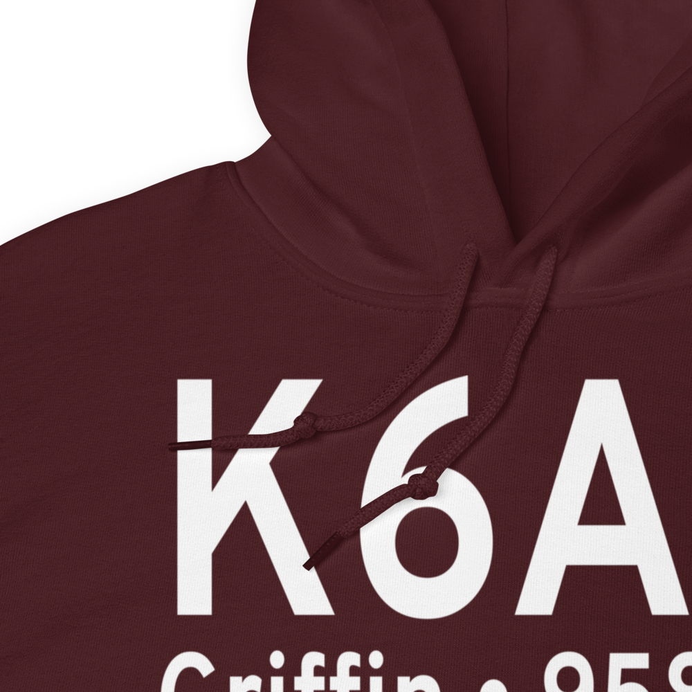 Griffin Spalding County Airport (K6A2) ICAO Hoodie Sweatshirt 