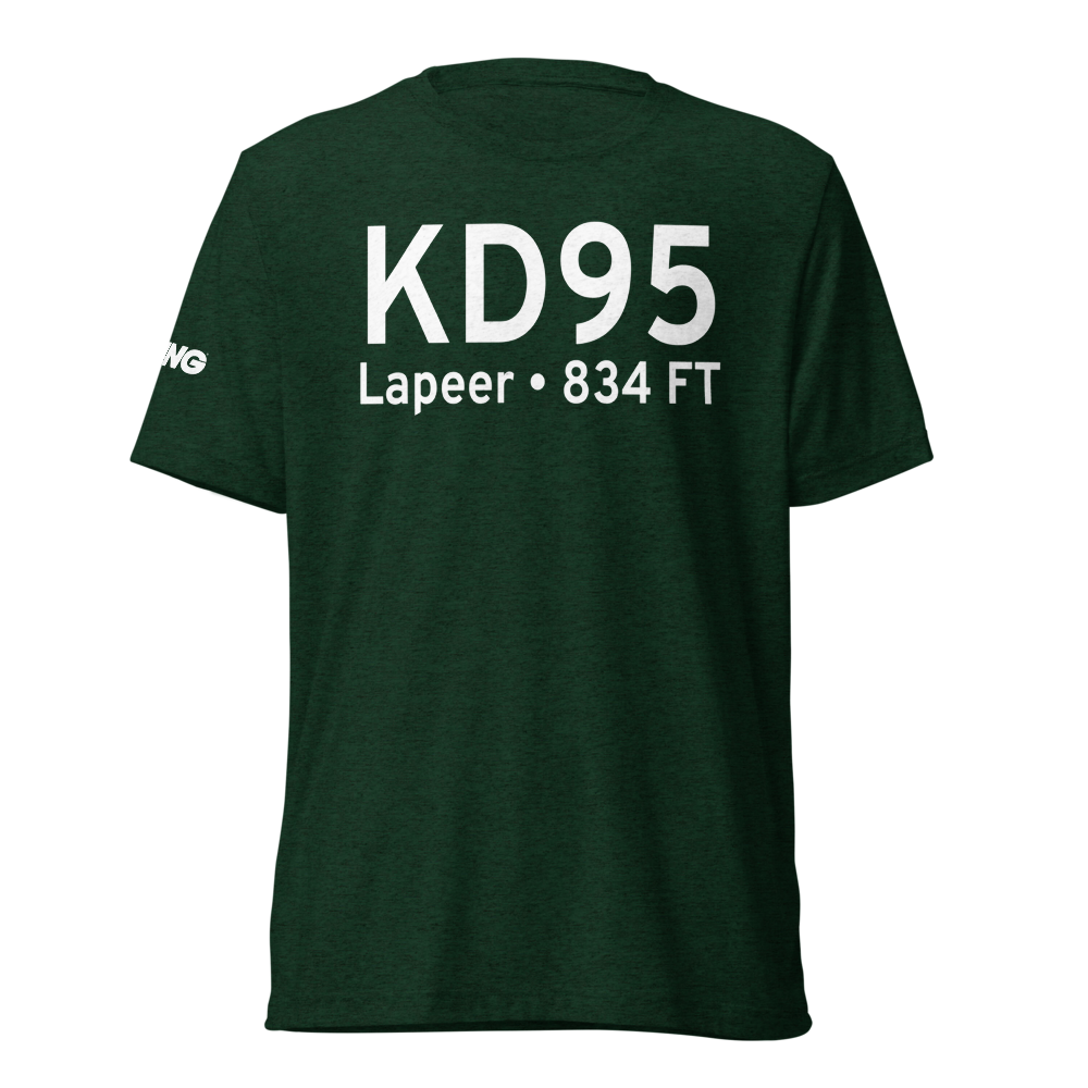 Dupont-Lapeer Airport (KD95) ICAO Tri-blend T-Shirt 