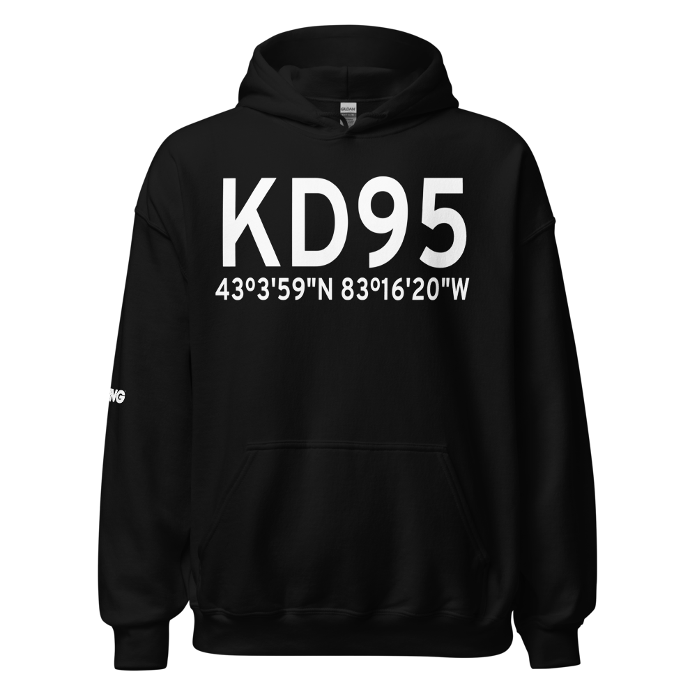 Dupont-Lapeer Airport (KD95) ICAO Hoodie Sweatshirt 