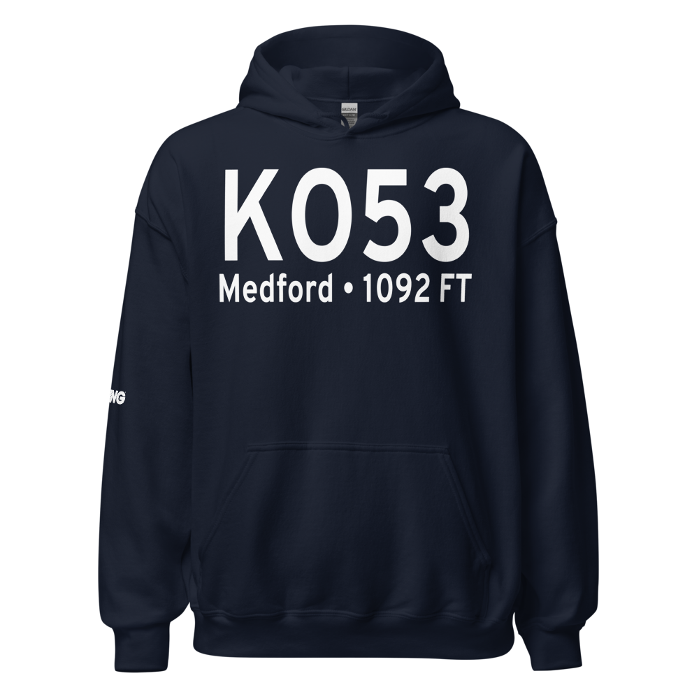 Medford Municipal Airport (KO53) ICAO Hoodie Sweatshirt 
