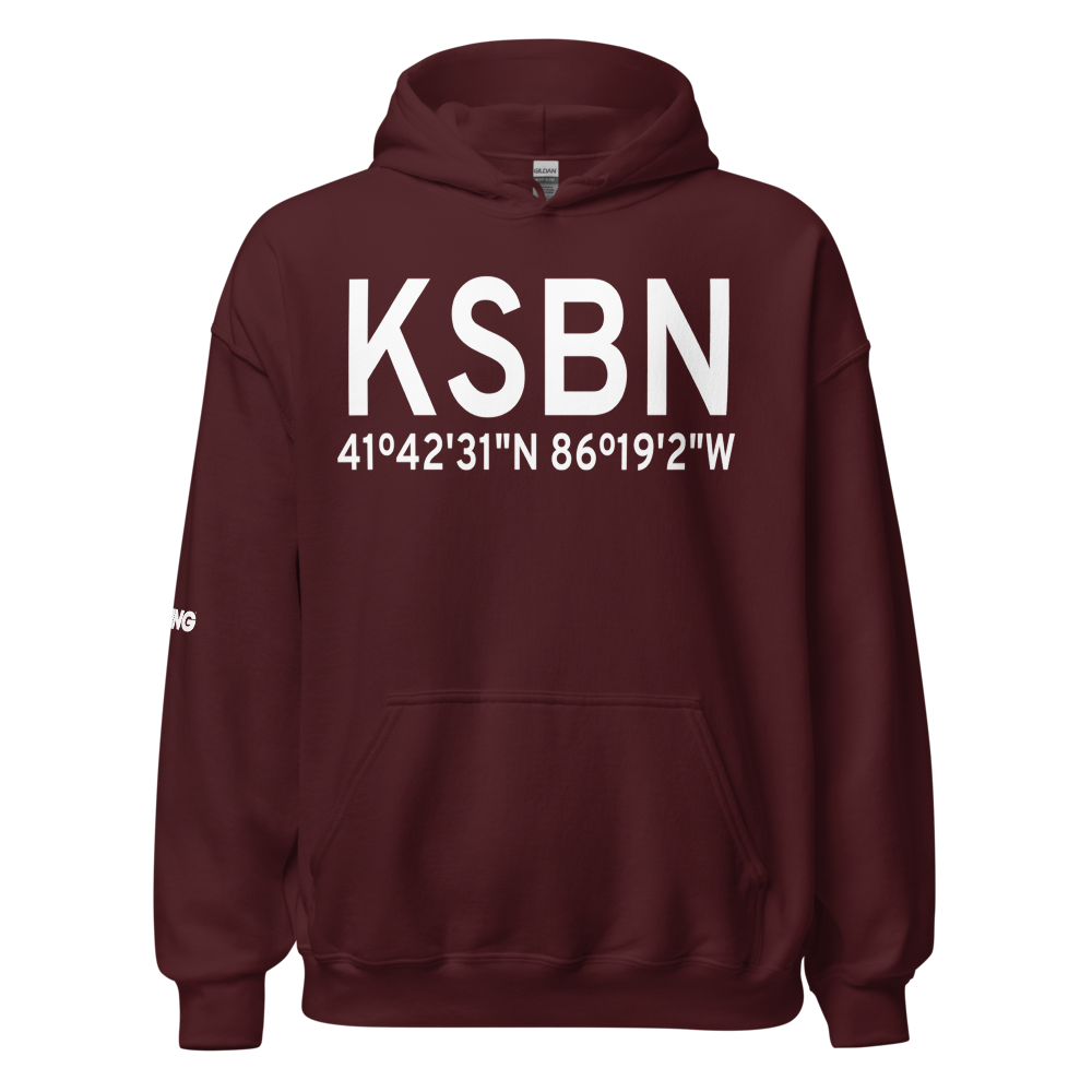 South Bend Regional Airport (KSBN) ICAO Hoodie Sweatshirt 