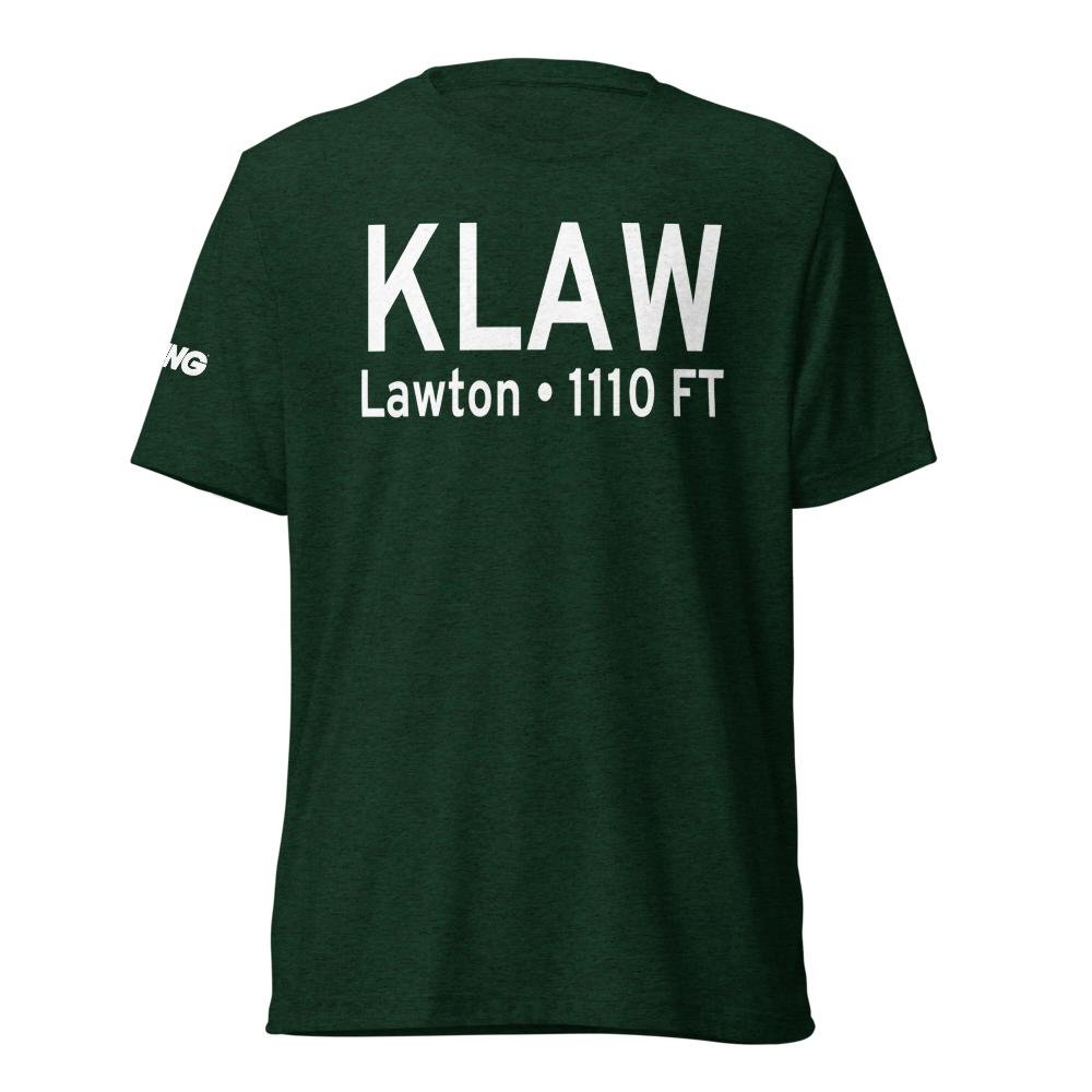 Lawton Fort Sill Regional Airport (KLAW) ICAO Tri-blend T-Shirt 