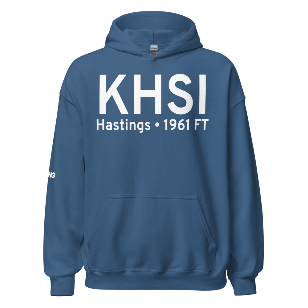 Hastings Municipal Airport (KHSI) ICAO Hoodie Sweatshirt 