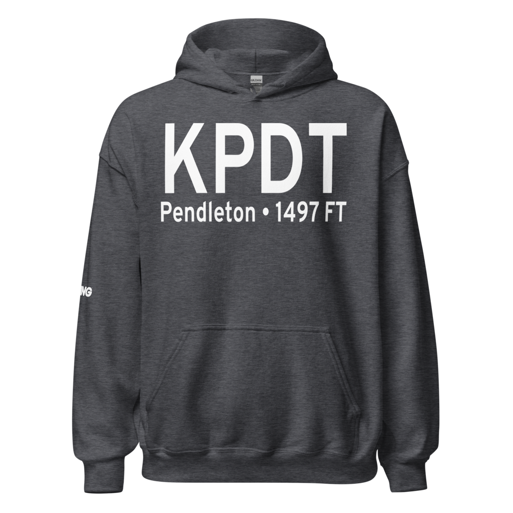 Eastern Oregon Regional At Pendleton Airport (KPDT) ICAO Hoodie Sweatshirt 