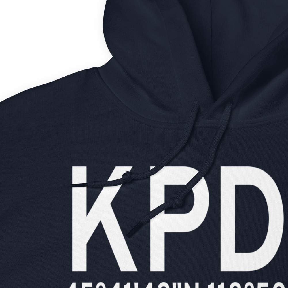 Eastern Oregon Regional At Pendleton Airport (KPDT) ICAO Hoodie Sweatshirt 