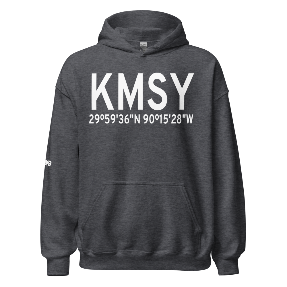 Louis Armstrong New Orleans International Airport (KMSY) ICAO Hoodie Sweatshirt 
