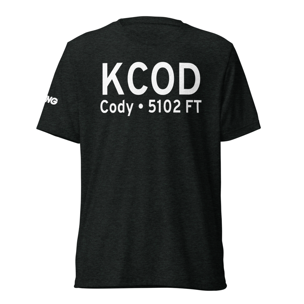 Yellowstone Regional Airport (KCOD) ICAO Tri-blend T-Shirt 
