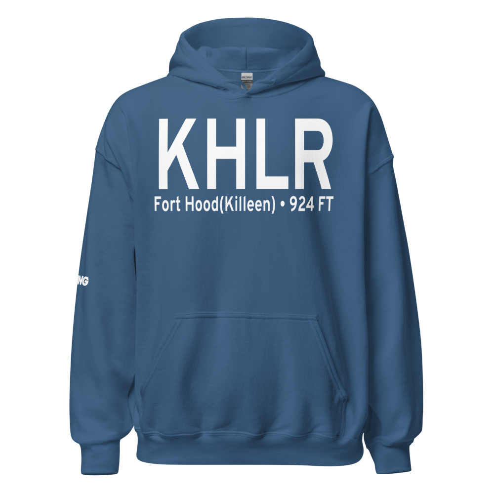 Hood Army Air Field (KHLR) ICAO Hoodie Sweatshirt 