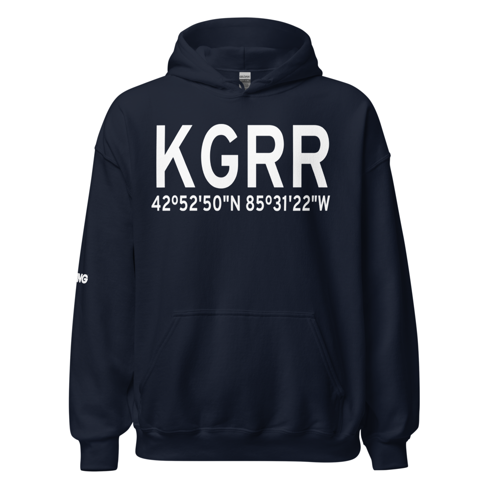 Gerald R. Ford International Airport (KGRR) ICAO Hoodie Sweatshirt 