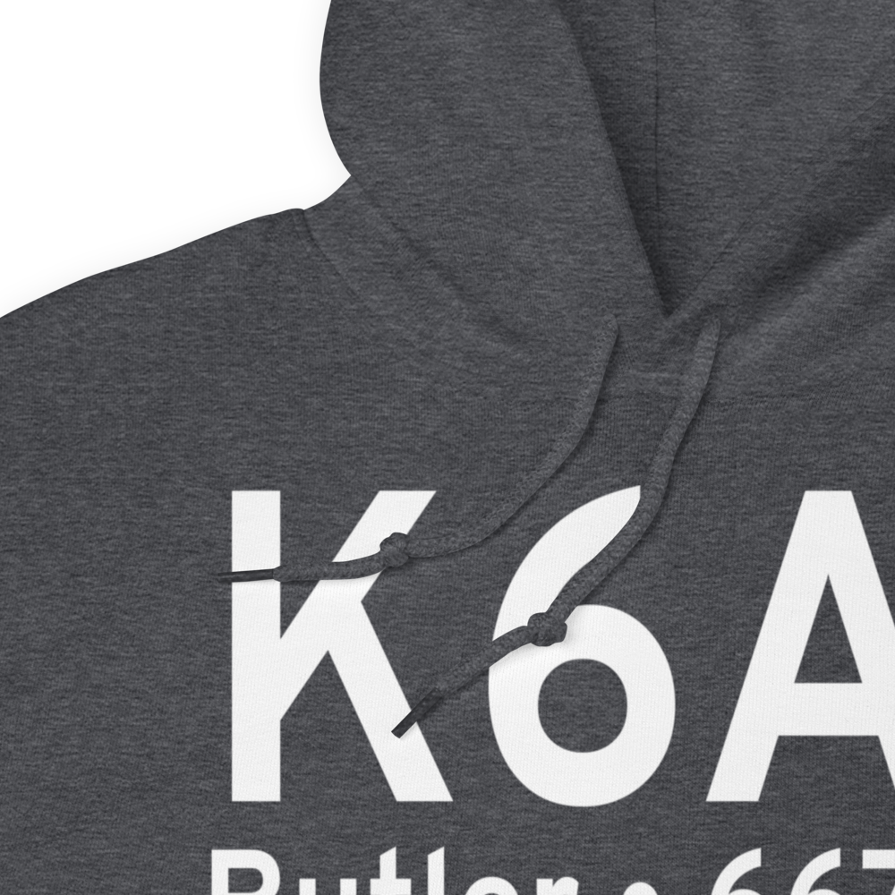 Butler Municipal Airport (K6A1) ICAO Hoodie Sweatshirt 