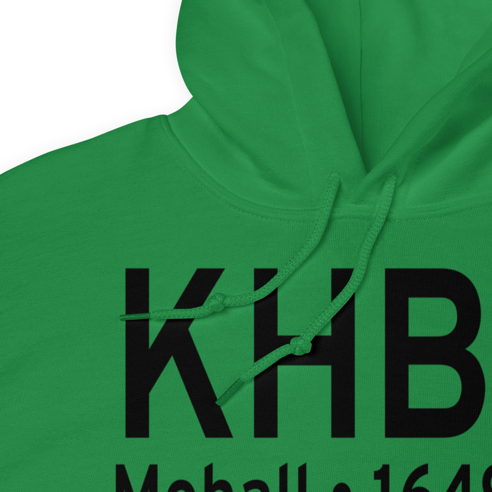 Mohall Municipal Airport (KHBC) ICAO Hoodie Sweatshirt 